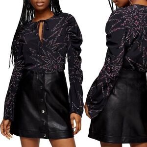 Topshop Regular Star Print Prairie
Blouse Top